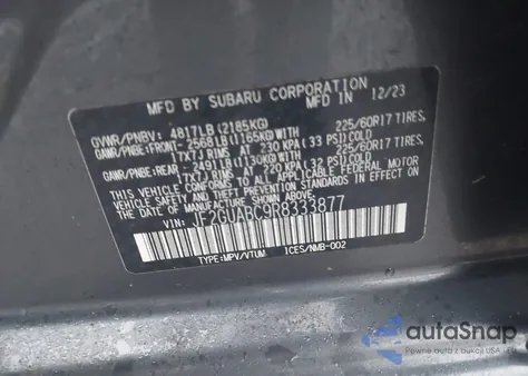 2024 Subaru Crosstrek from USA, damaged, VIN JF2GUABC9R8333877